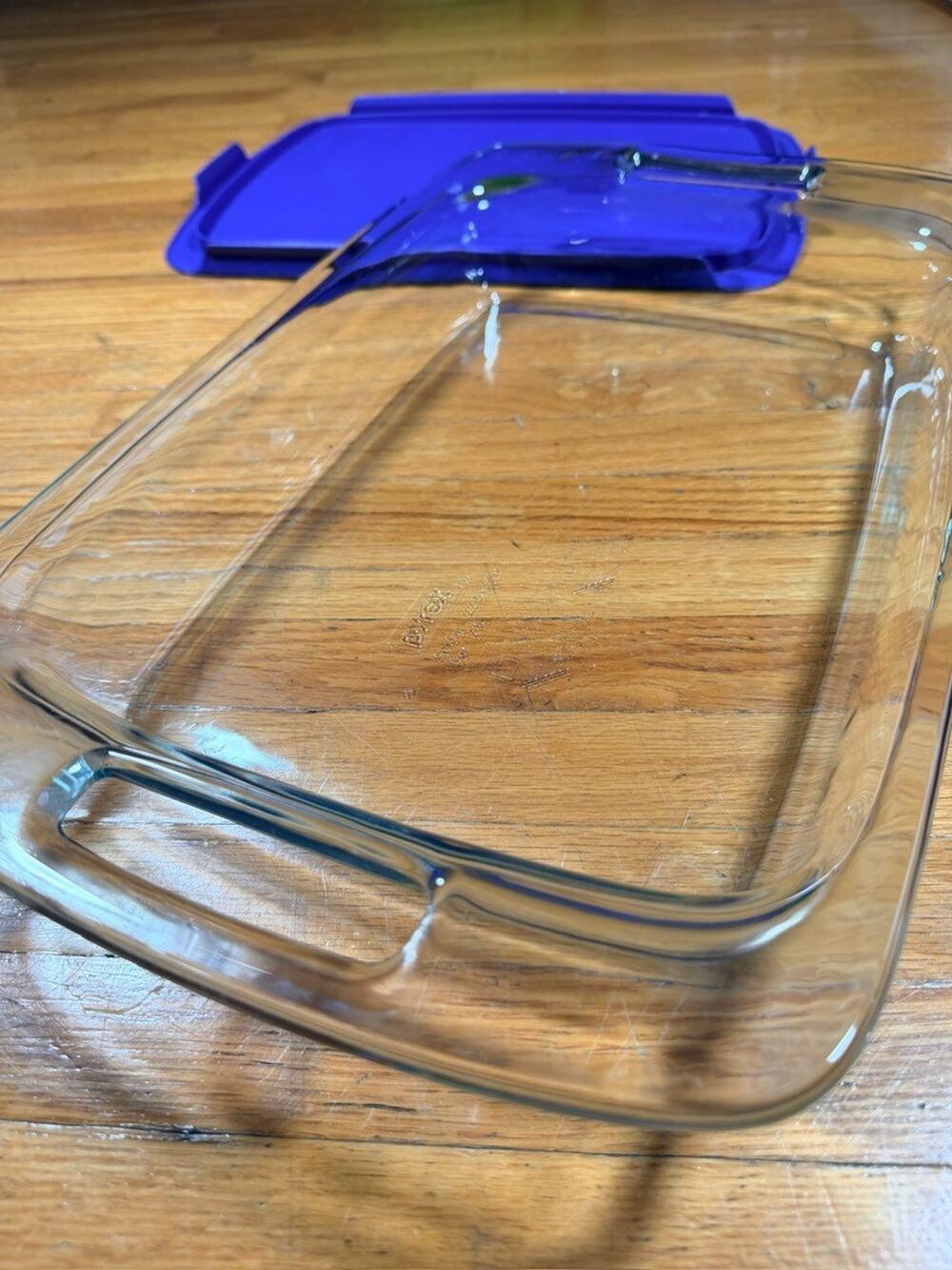 Pyrex Easy Grab Glass Casserole Baking Dish 3qt. 13x9x2 W/Blue Lid New